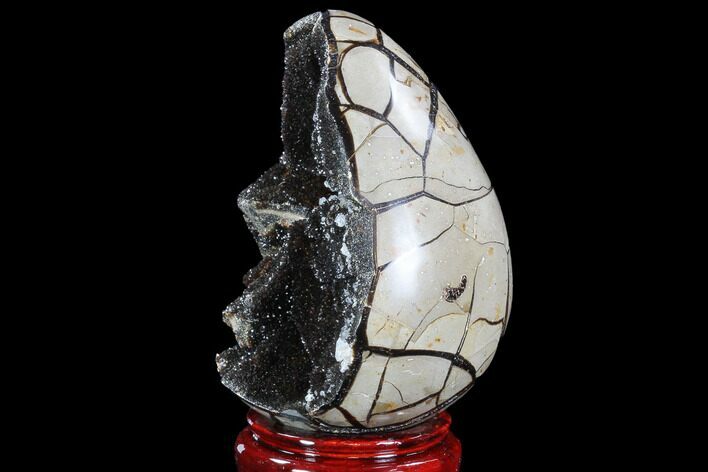 Septarian Dragon Egg Geode - Crystal Filled #88293
